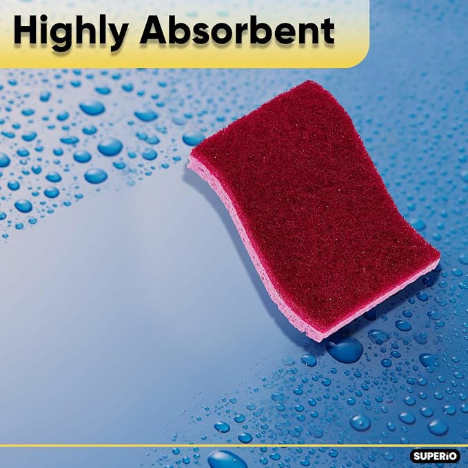 Kitchen Sponges for Washing Dishes, Non-Scratch Cellulose Dish Scrub Sponges - Image 6