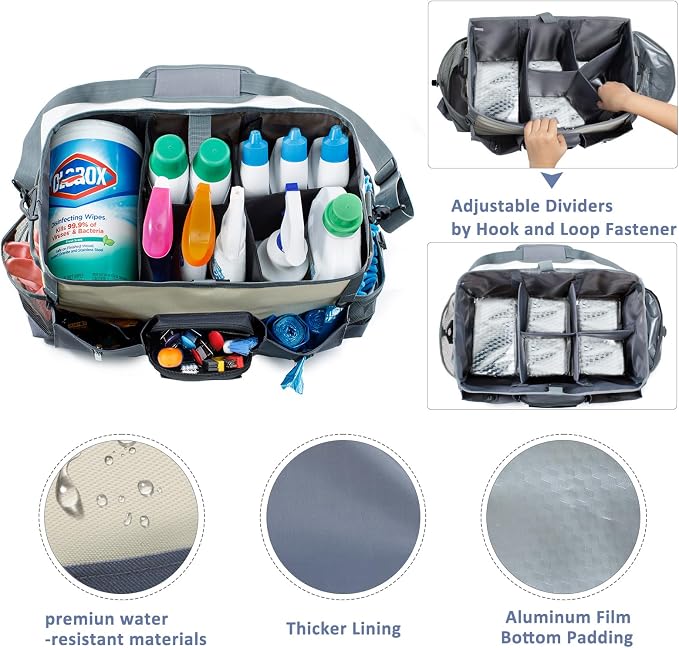 Large Cleaning Supplies Organizer-Cleaning Caddy Organizer - Image 2