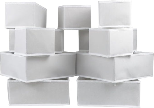 Fordonral 12 Pack Drawer Organizer Clothes, Foldable Fabric Dresser Organizer - Image 2