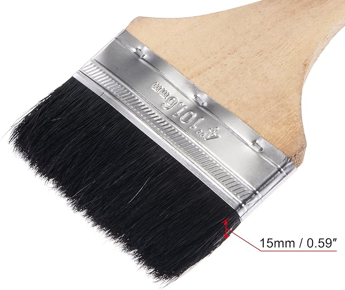 uxcell Bent Radiator Paint Brush 17" Length 4" Width Bristle - Image 3