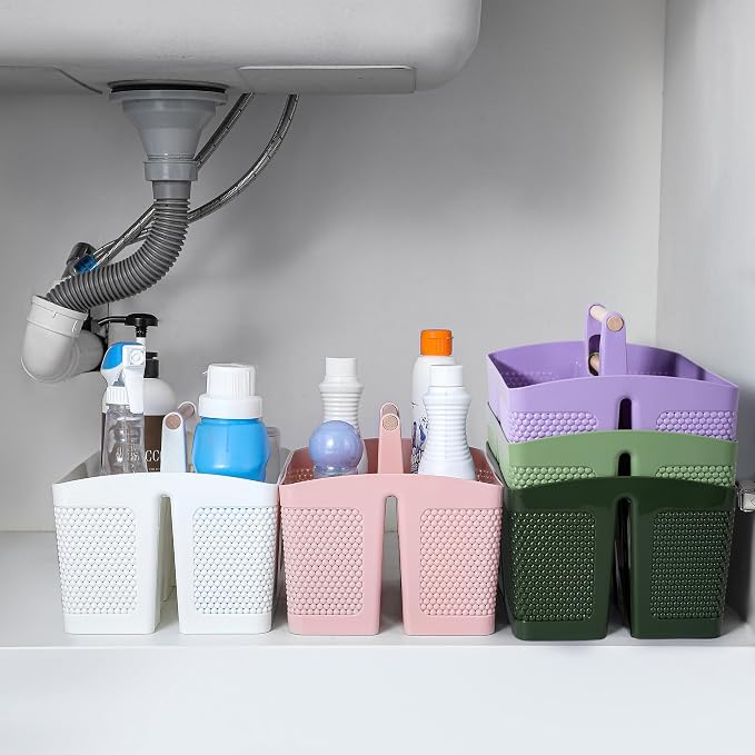 rejomiik Portable Shower Caddy Basket Plastic Cleaning Caddy Organizer Storage - Image 5