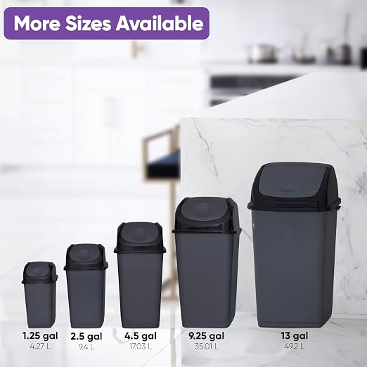 Superio Small 2.5 Gallon Plastic Trash Can - Image 8