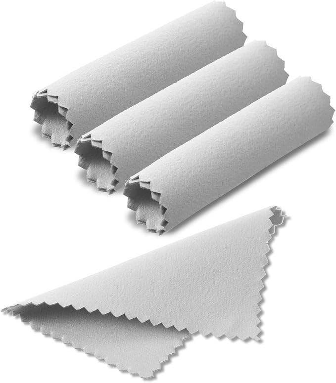 Tatuo 200 Pieces Jewelry Polishing Cloth 2.36 x 3.15 Inch Double-Sided - Image 4