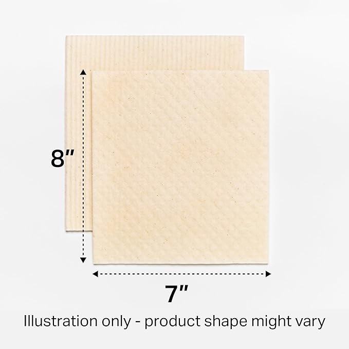 Swedish Wholesale Dishcloths Reusable 8" x 7" Sponge Cloths, Bulk 10 Pack of - Image 9