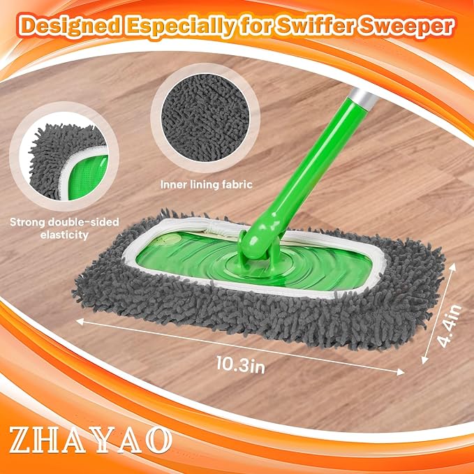 Reusable 100% Coral Fleece Mop Pads Compatible - Image 3