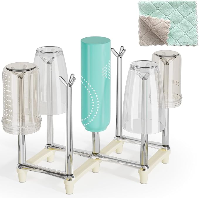 Marbrasse Retractable Cup Drying Rack, Drinking Glass and Sports Bottle Drainer by Marbrasse