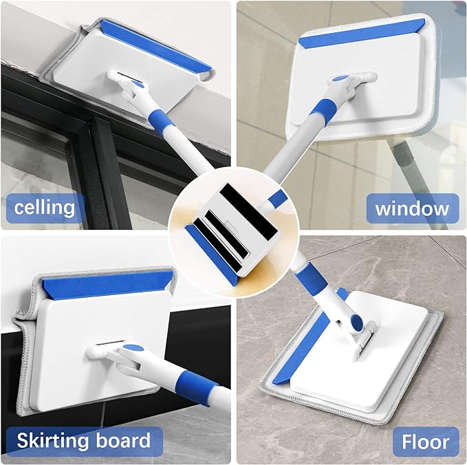 Baseboard Cleaner Tool with Handle, Wall Cleaner with Extendable Long Handle - Image 7