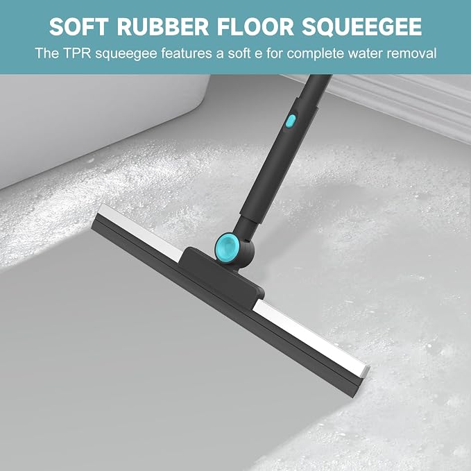 nacena Shower Scrubber with Long Handle, 4 in 1 Tile Tub Scrubber Brush with 3 - Image 5