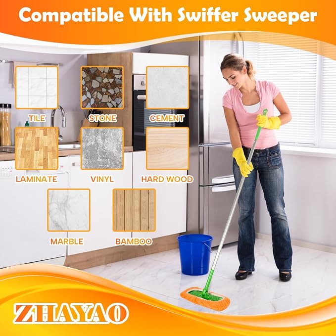 3 Pack Reusable Microfiber Mop Pads - Image 6