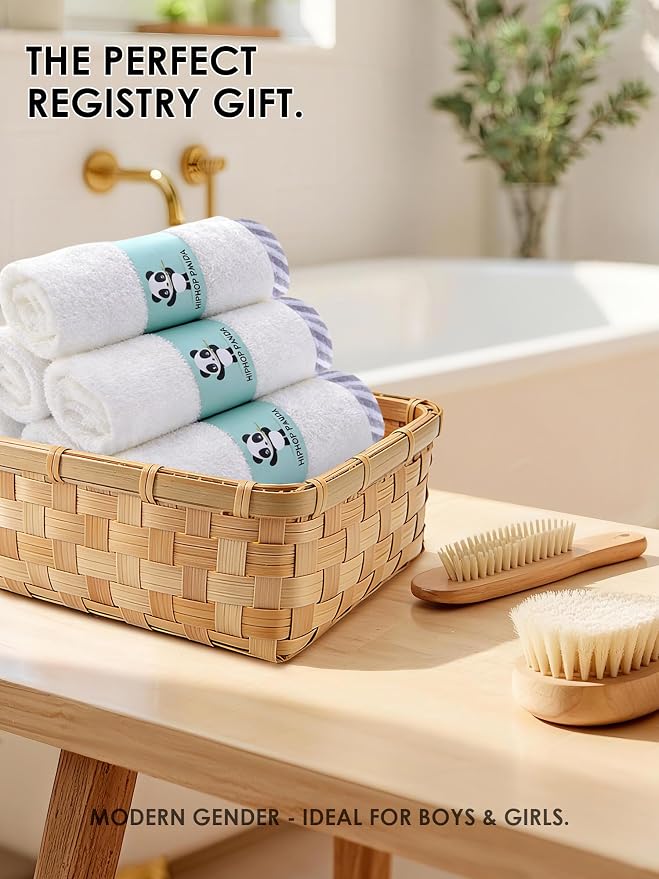 HIPHOP PANDA Baby Washcloths, Rayon Made from Bamboo - Image 6