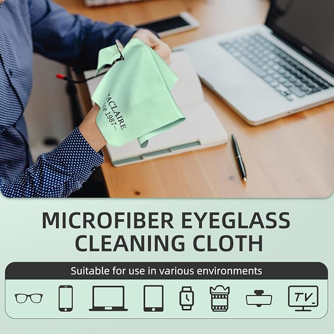 Suede Eyeglass Cloth 8" X 10" Extra Large Cleaning Cloth Washable, Durable - Image 2