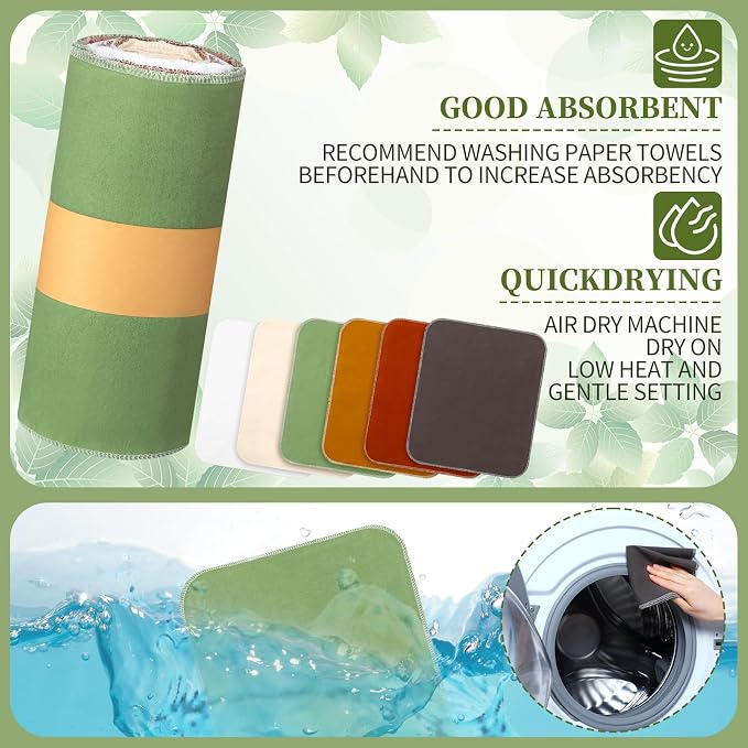 36 Pack Reusable Cleaning Cloths Washable Cotton Kitchen Dish Towels - Image 5
