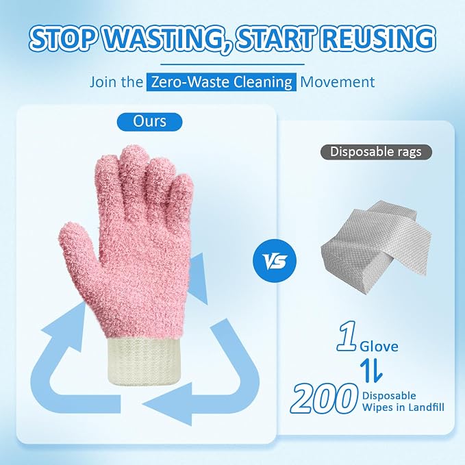 MIG4U Microfiber Dusting Gloves House Cleaning Glove - Image 7