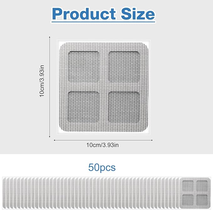 50Pcs Disposable Hair Drain Stickers, Shower Drain Hair Catcher Mesh Stickers - Image 2