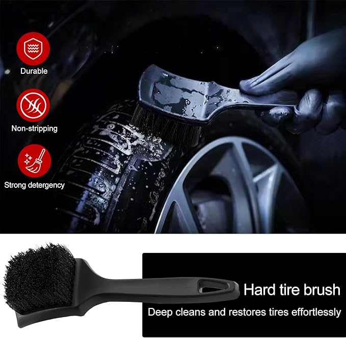 Bendable Wheel Brush Kits Soft Microfiber Wheel Cleaner Brush Synthetic Woolies - Image 4