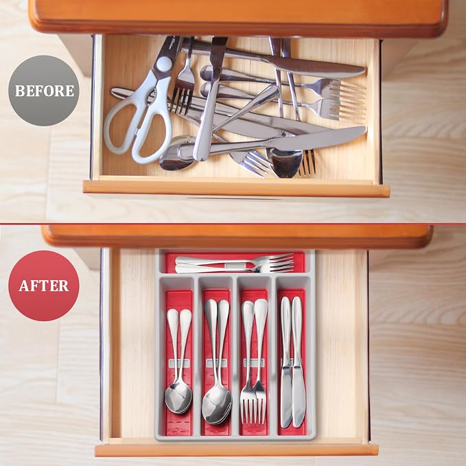 Silverware Organizer with Cutlery Icons，Silverware Tray - Image 7
