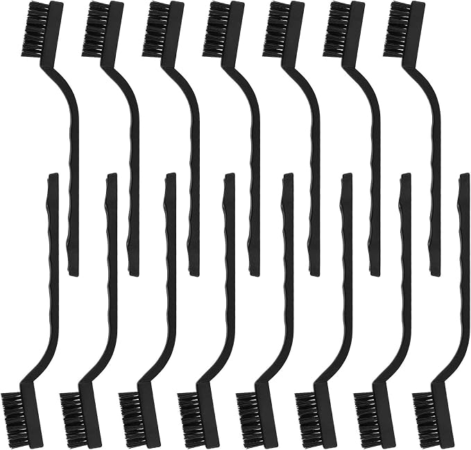 15 Pcs Mini Nylon Wire Brush Set by Topbuti
