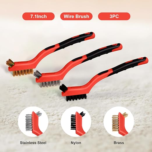 MAXMAN Wire Brush Set 6Pcs, Small Wire Brushes - Image 2