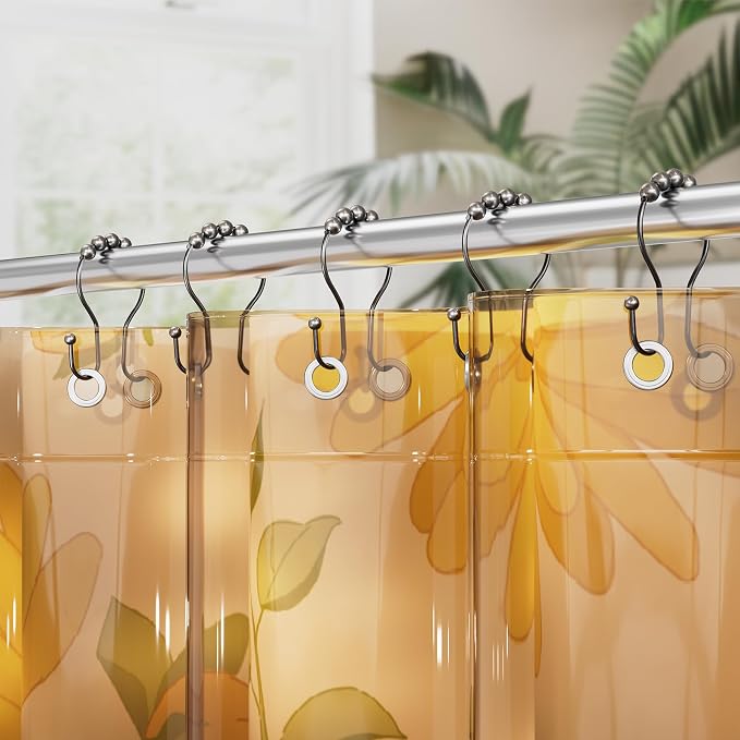 AmazerBath Shower Curtain Hooks, Shower Curtain Rings, Metal Bronze Shower - Image 5