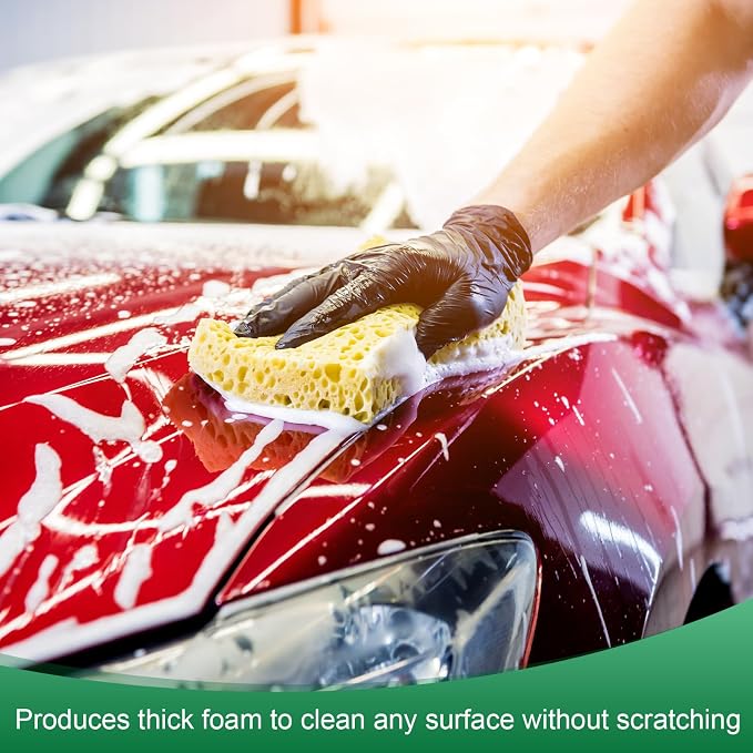 6-Pack Kitchen Sponges, Condense Eco Cellulose Non-Scratch Scrub Heavy Sponge - Image 5