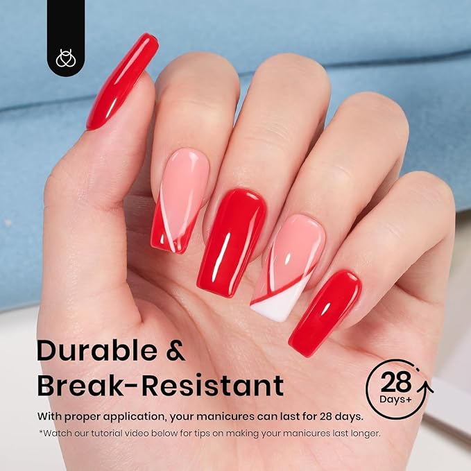Beetles Gel Nail Tips Etch-X, Square Medium, Pre-Etched Half Matte Soft Acrylic - Image 7