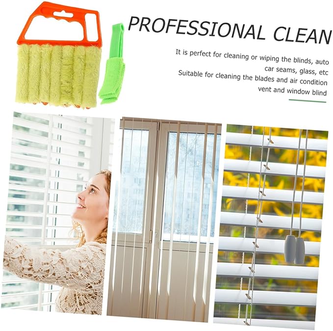 Operitacx Handheld Blinds Cleaning Brush 2pcs Set 7-Finger and 3-Finger Window - Image 9