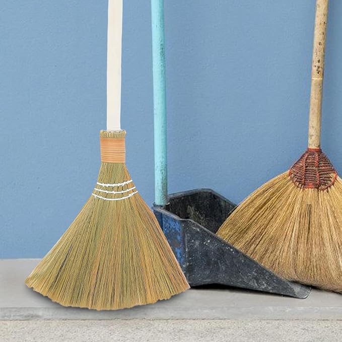 2pcs Handwoven Soft Bristle Indoor Brooms - Image 5