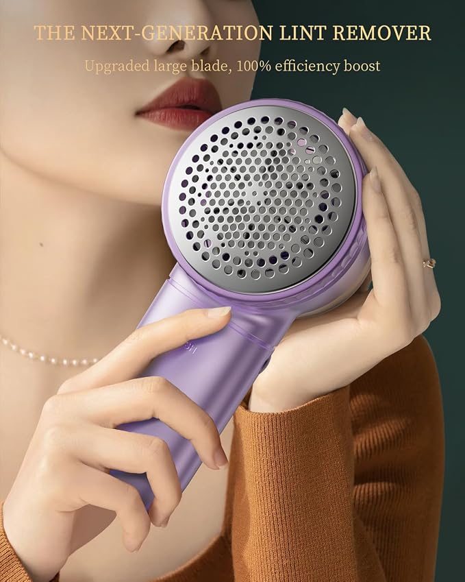 Fabric Shaver with Lint Brush, Large Lint Shaver with Digital Display, 3-Speeds - Image 2