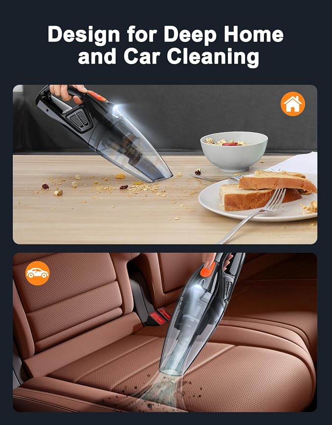 Handheld Vacuum Cordless Rechargeable 9KPA - Image 5