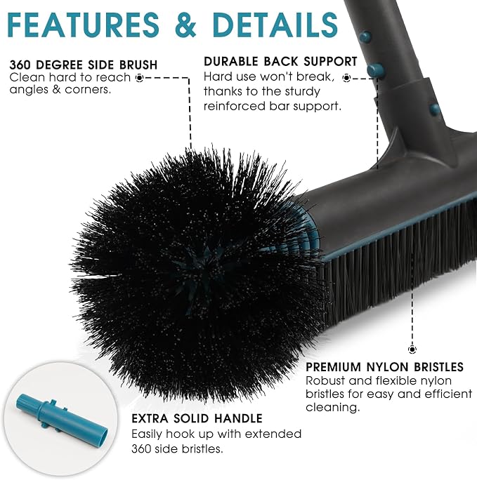 Poolvio 20" 2 in 1 Pool Brush Head - Image 5