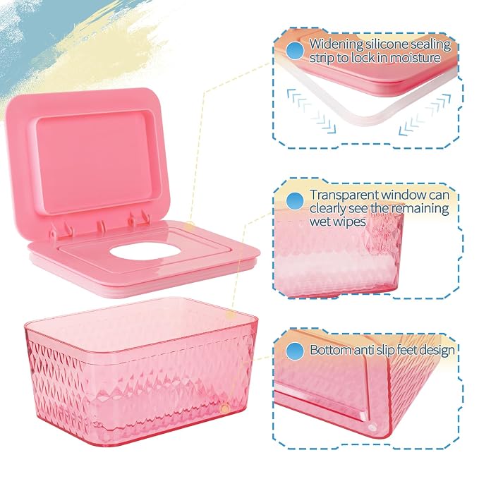 Wipes Dispenser, One-Handed Operation Wipe Holder - Image 3