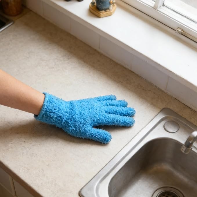 Microfiber Gloves for Plants, 4Pairs Reusable Plant Gloves Dusting Washable - Image 5