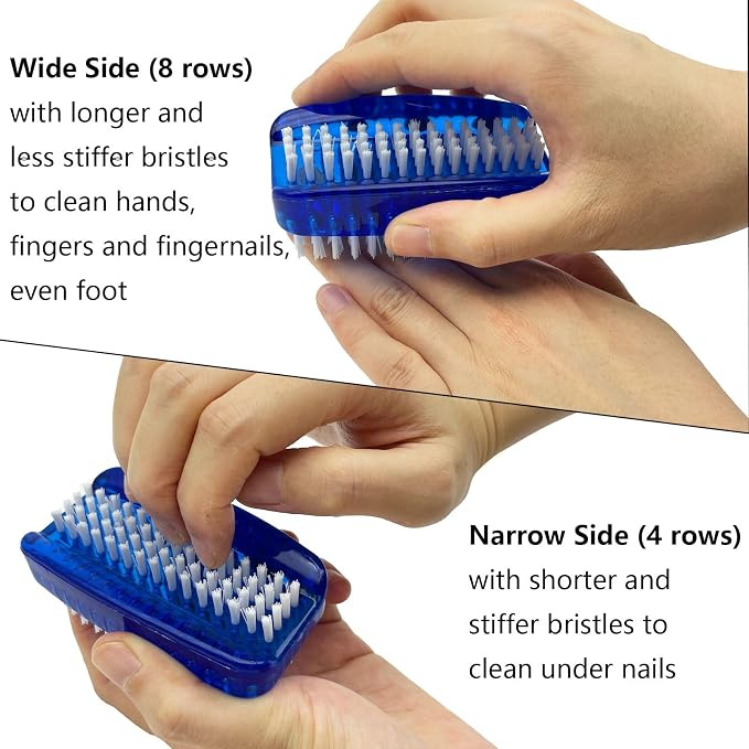 Nail Brush for Cleaning Fingernails 2 Sided Nylon Bristles Fingernail Brush for - Image 5