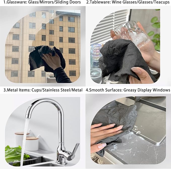 5 Pack Thickened Magic Cleaning Cloth 11.8"x11.8" Multipurpose Magic Cloth Lint - Image 7