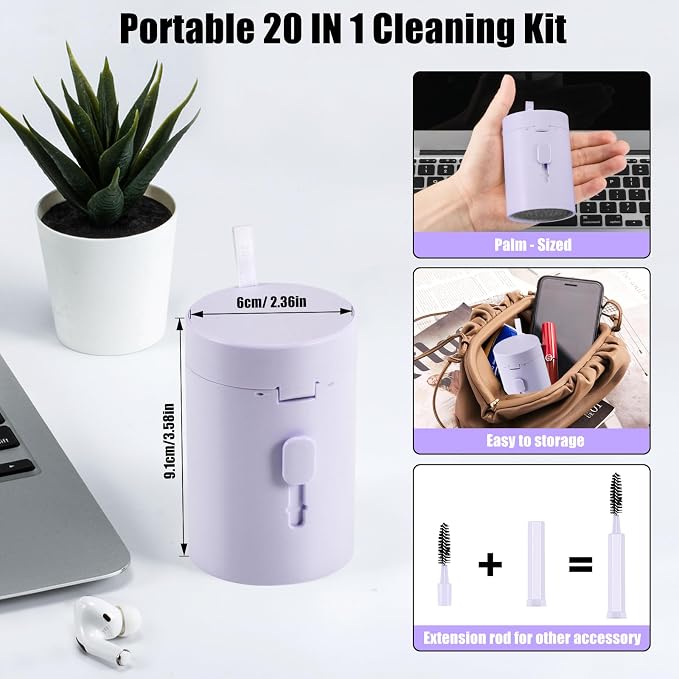 Laptop Phone Screen Cleaner Kit, Computer Keyboard Brush Cleaning Spray - Image 6