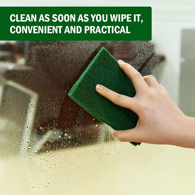 YoleShy 80 PCS Scouring Pad, Dish Scrubber Scouring Pads, 4 x 6 inch Green - Image 5