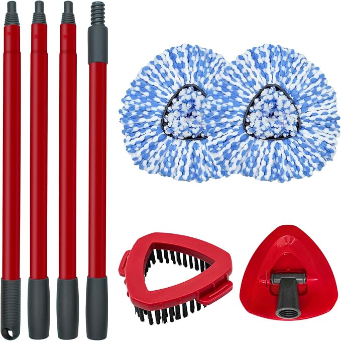 Spin Mop Replace Head, Mop Handle by DLAIMI