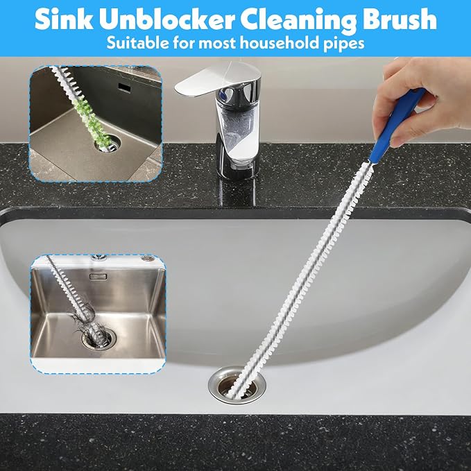 17 Inch Sink Drain Overflow Cleaning Brush Household Sewer Hair Catcher - Image 3