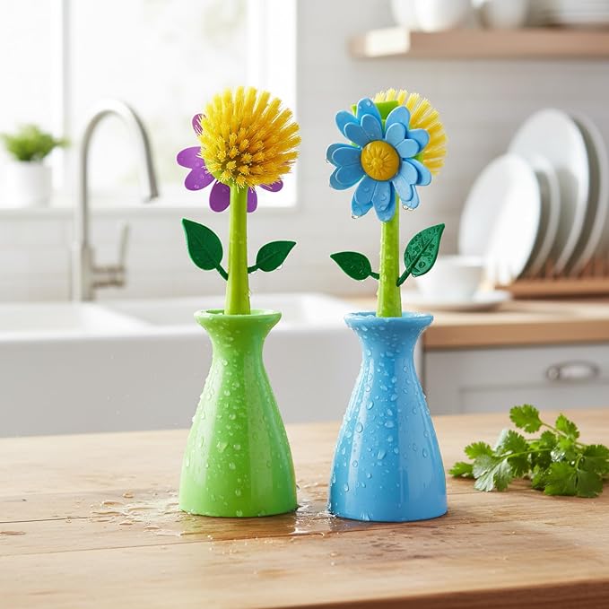 Long Handle Vegetable and Fruit Brush, Florganic Dish Brush - Image 5