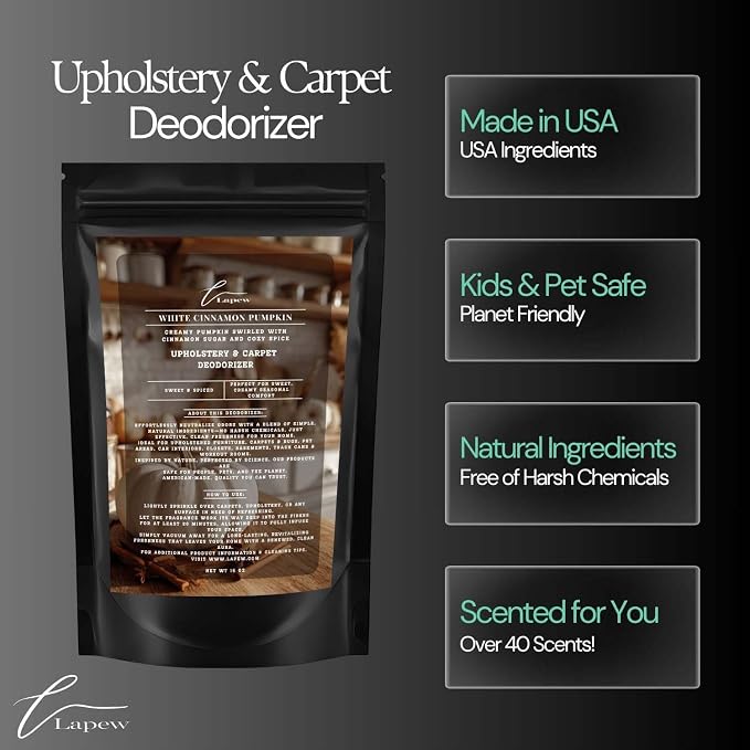White Cinnamon Pumpkin Carpet Freshener Powder: Powerful Odor Eliminator - Image 6