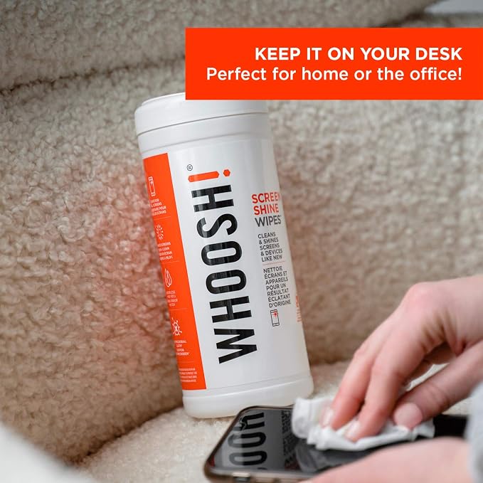 WHOOSH! Screen Shine 90 Count Touch Screen Cleaner Wipes - Image 5