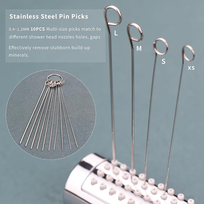 Shower Head Cleaning Brushes, Anti Clogging Cleaner Brush Shower Nozzle Clog - Image 2