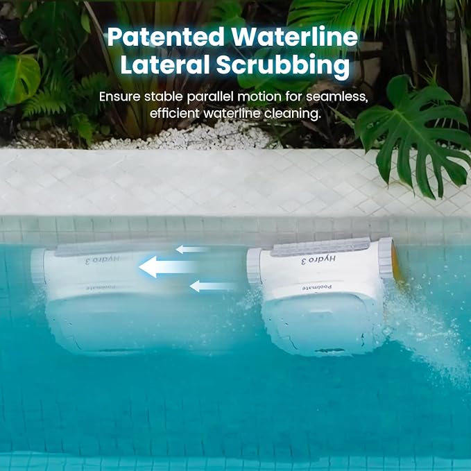 Hydro3 Robotic Pool Cleaner, 150W Cordless Pool Vacuum - Image 7