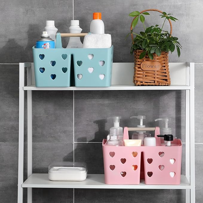 Anyoifax Portable Shower Caddy Plastic Shower Basket Organizer Divided Bathroom - Image 5