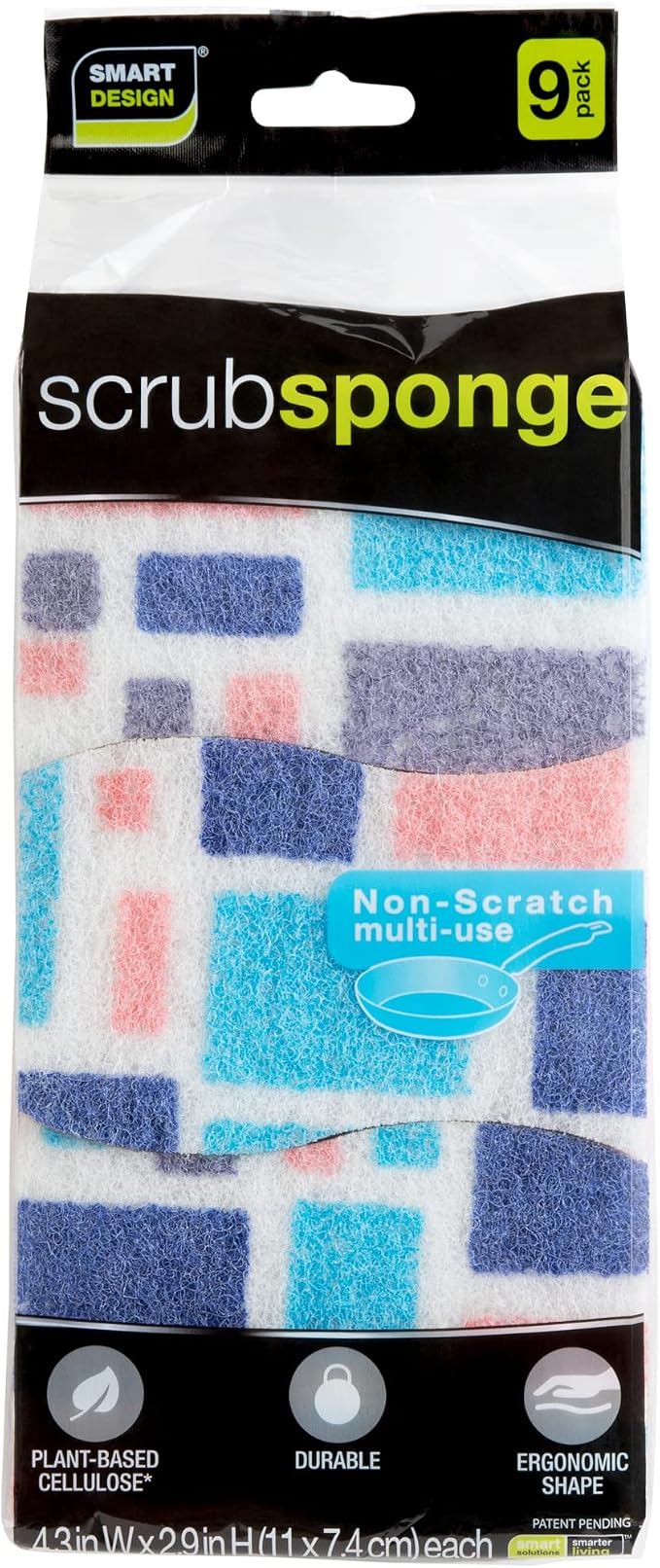 Smart Design Non-Scratch Cellulose Smart Scrub Sponge - Image 4