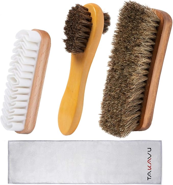 TAKAVU Shoe Shine Brushes Kit by TAKAVU