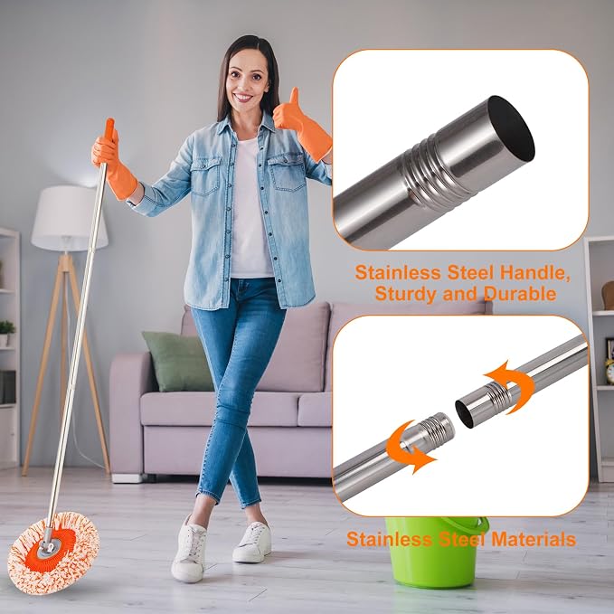 Wall Mop, Primium 68” Wall Cleaner, High-Quality Baseboard Cleaner, - Image 7
