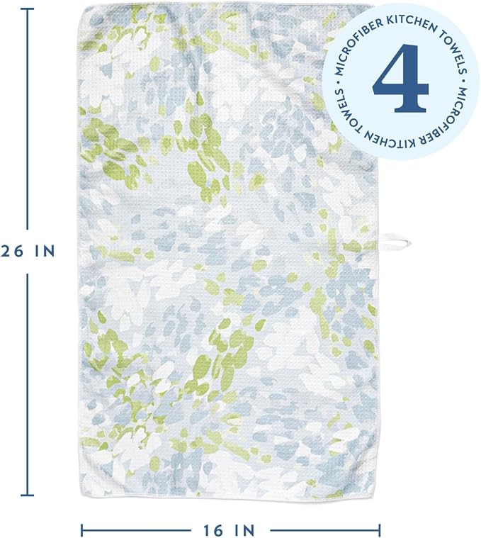 ELYN Microfiber Kitchen Dish Towel Set, Quick-Dry & Absorbent Waffle Weave - Image 2