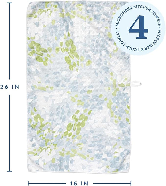 ELYN Microfiber Kitchen Dish Towel Set, Quick-Dry & Absorbent Waffle Weave - Image 2