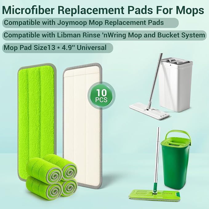 10Pcs Mop Replacement Pads, Compatible - Image 2
